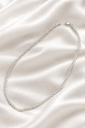 Forzantina Link Chain 085  Sterling Silver 3.1mm (Rhodium Plated) 18", Premium Grade